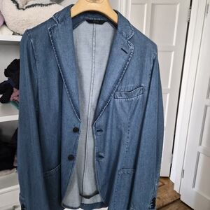 Brioni Light Blue Denim Sport Coat Blazer
